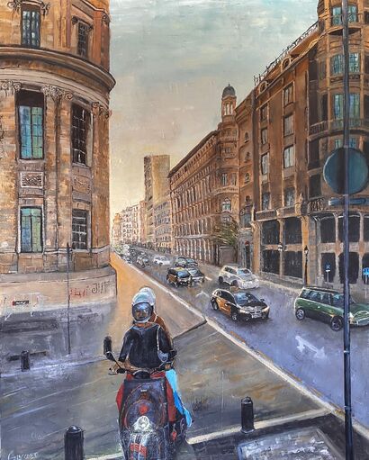 Via Laietana - a Paint Artowrk by Caetano Giacometti